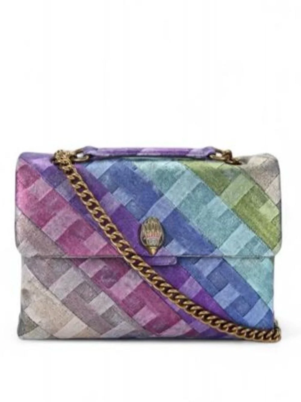 Kurt Geiger Large Kensington Rainbow Denim Shoulder Bag